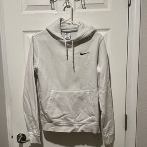 Nike Classic White Hoodie with Black Swoosh